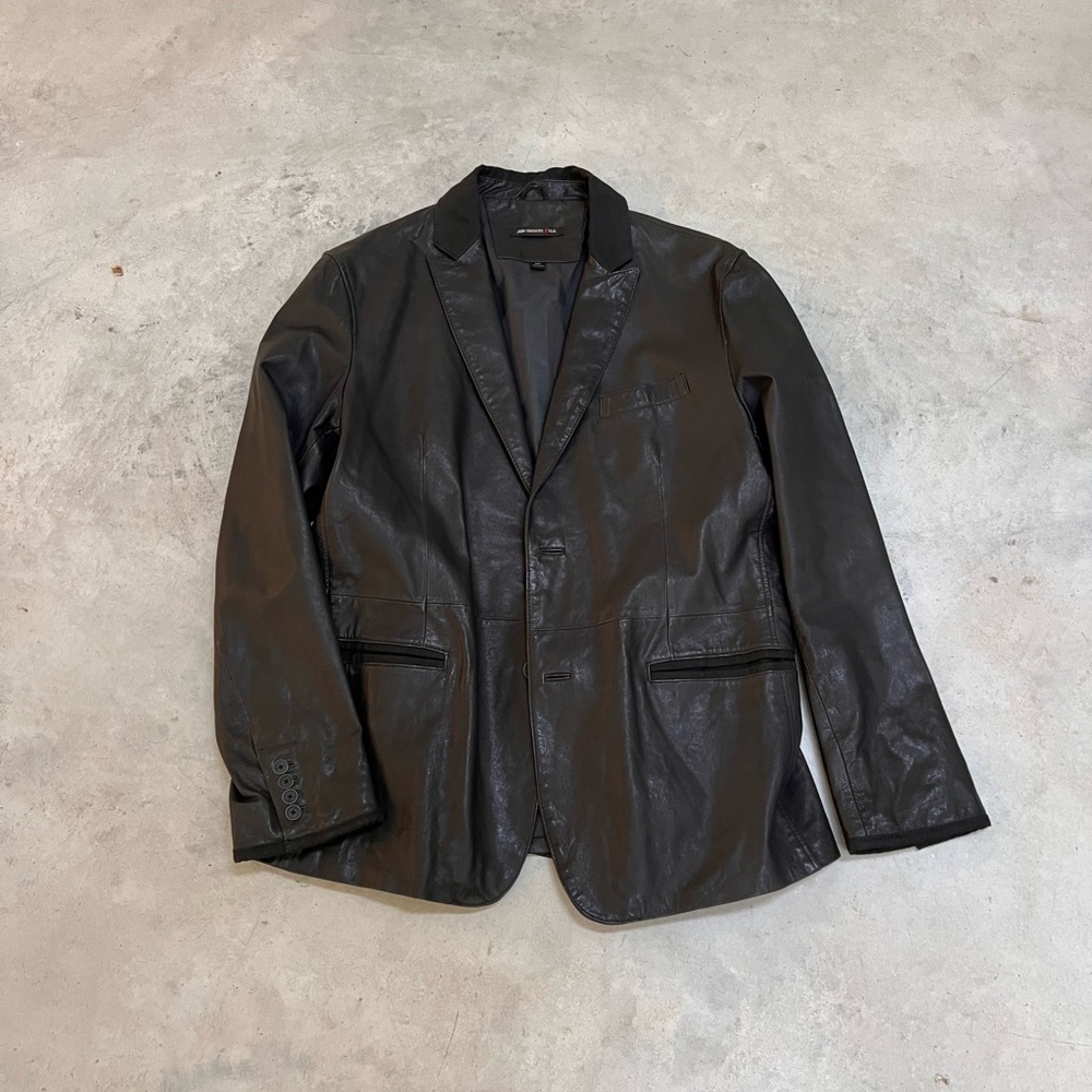John Varvatos Leather Blazer